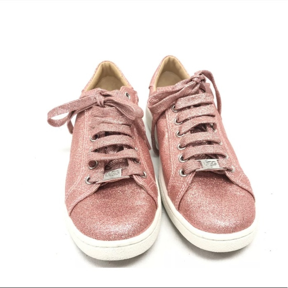 Ugg Australia Milo Glitter Pink Lace Up Sneakers